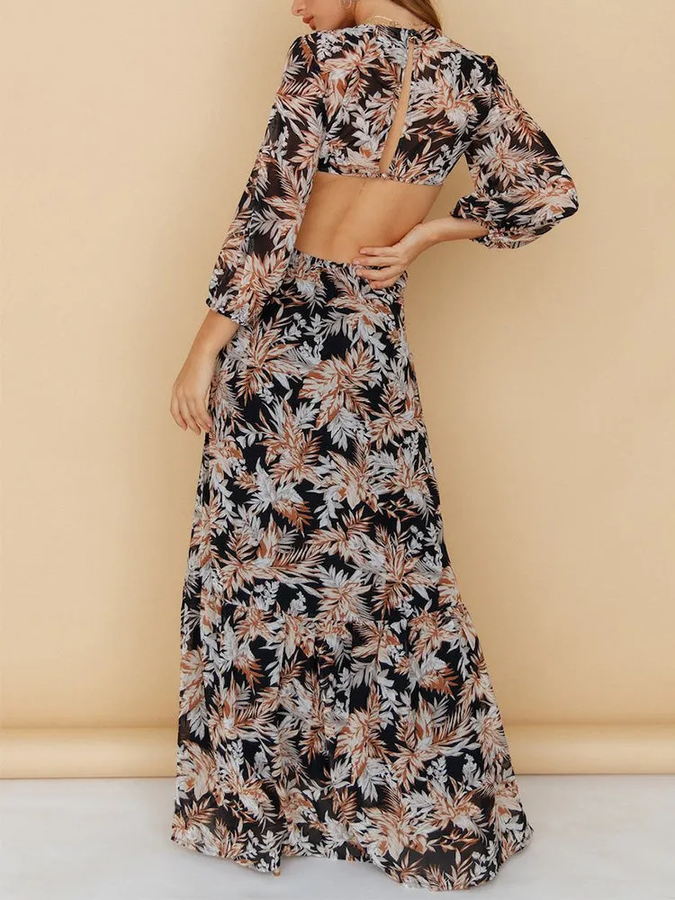 Athena Floral Beach Long Dress