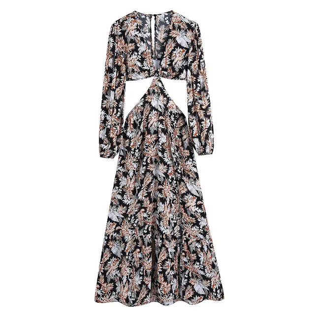 Athena Floral Beach Long Dress