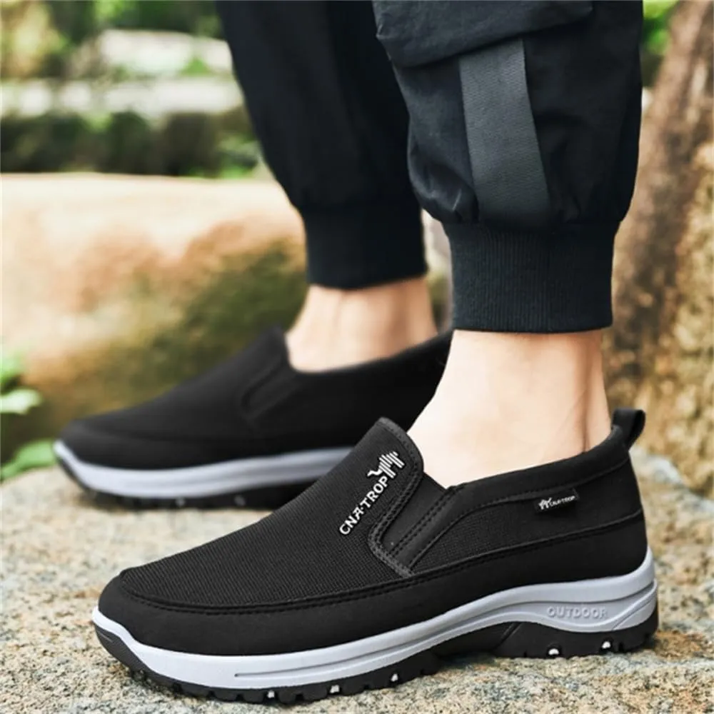 Auguscare Shoes Men, Mesh Breathable Comfort Non Slip Outdoor Flats Sneakers, Orthopedic Travel Plimsolls Slip-On Loafers