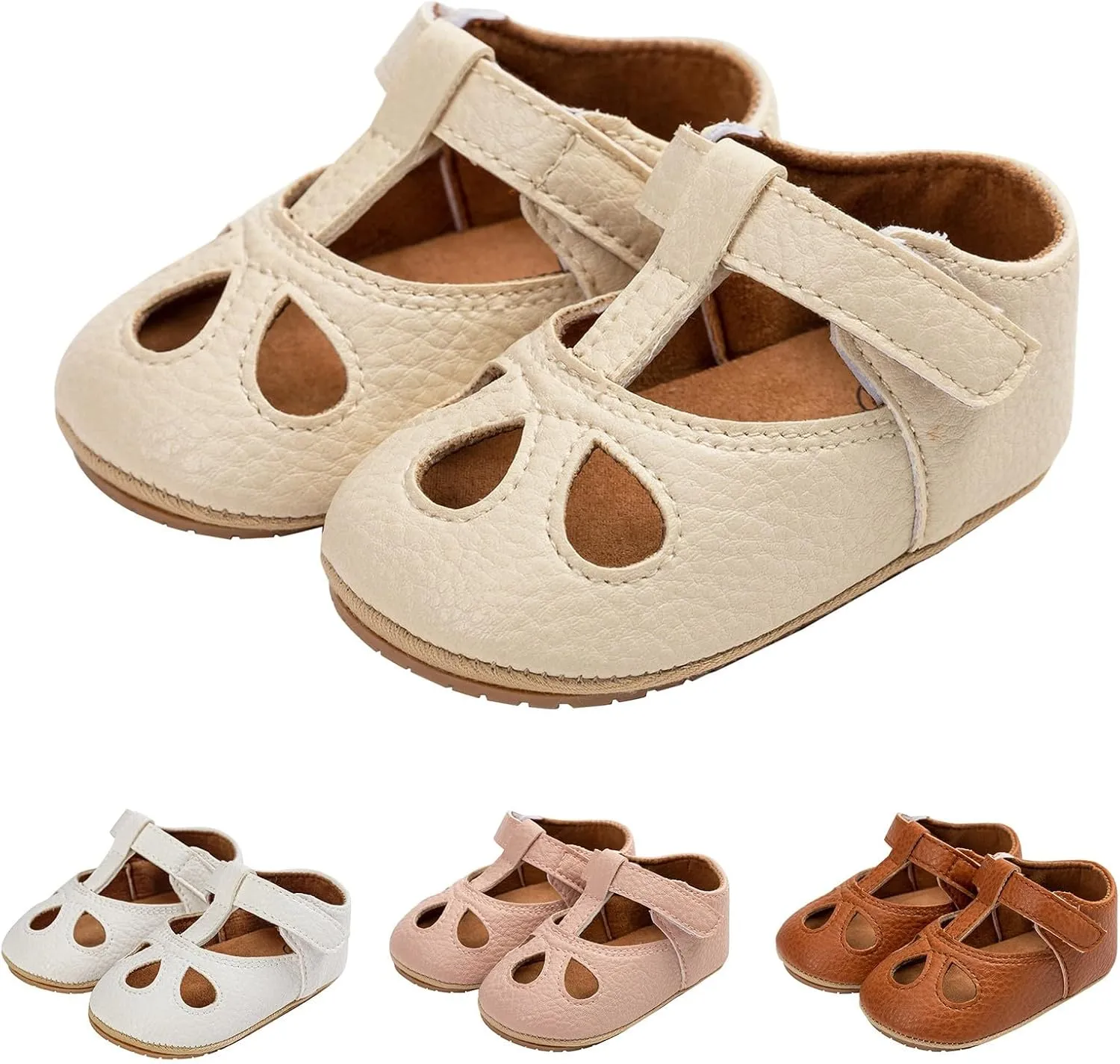 Baby Girls Boys Sandals Non Slip Flats Adjustable Straps Close Toe Water Shoes Infant Comfortable Beach Casual Sandals