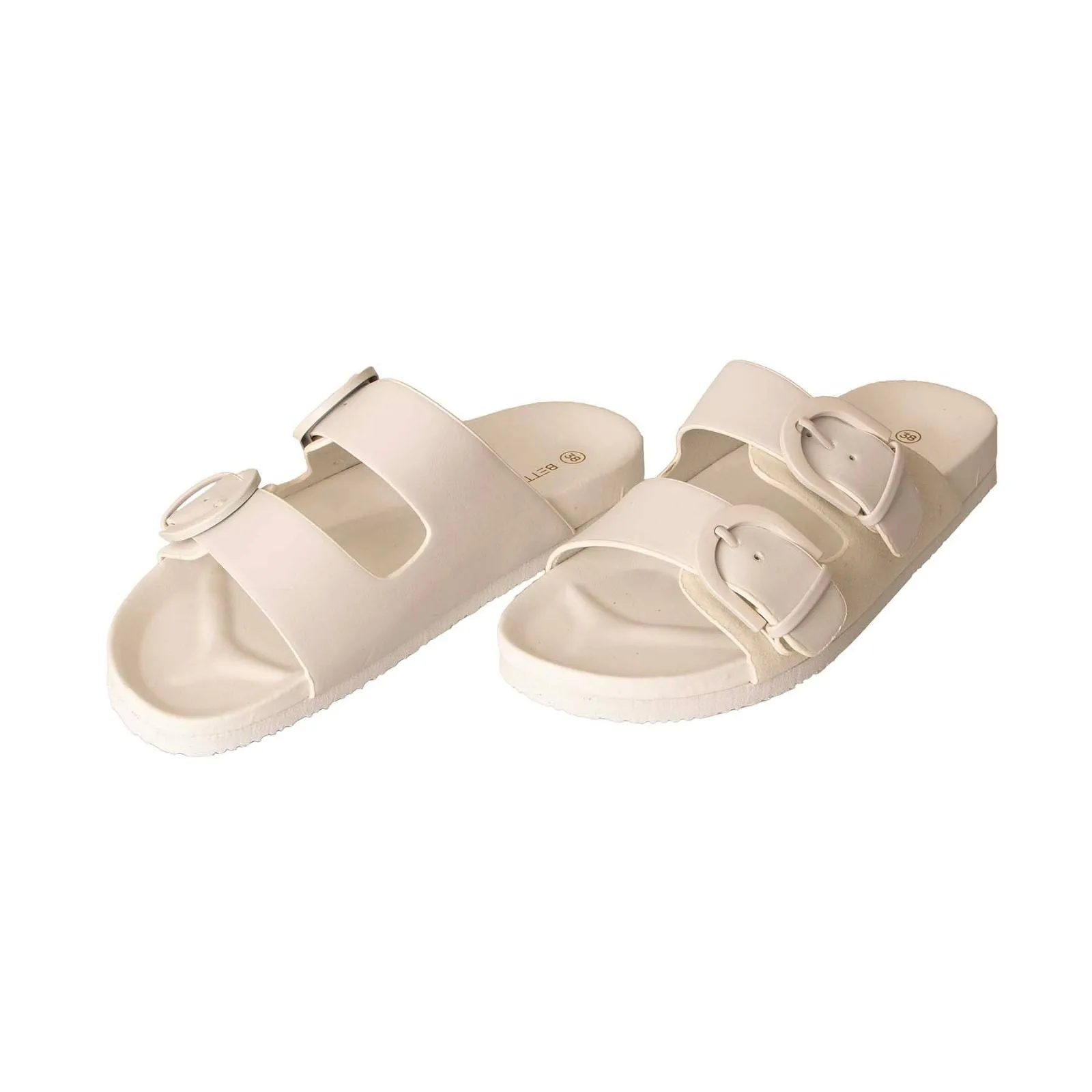 Betty Basics Jane Slide in White Stone