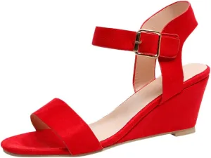 Black Sandals Women Wedge, Women's Ankle Strap Chunky Chunky Heel Sandals Block Open Toe Party Dress Shoes