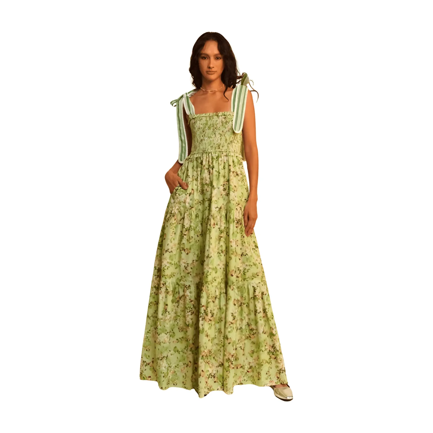 Blossom Elegance Floral Maxi Dress