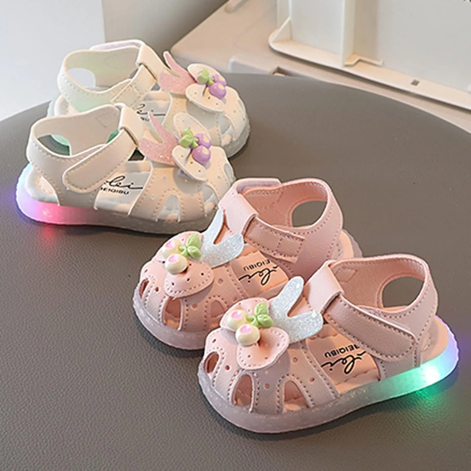Children Shoes Flat Comfortable Soft Sandals Soft Sole Toddler Shoes Baotou Princess Light Shoes Boys Slides Size 13
