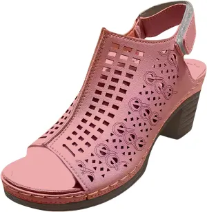 Chunky Heeled Sandals for Womens Bohemian Cutout Open Toe Summer Party Sandals Spring Heels 2025,Open Heel 2025 Casual Solid Color Hollow Out Floral Decor Slingback Wedding Dance Shoes