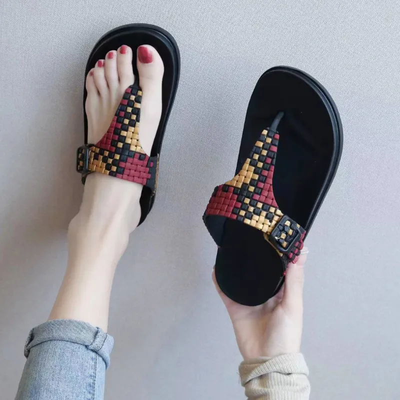 Cuzcare Orthopedic Women Sandal Arch Support Open Toe Elastic Summer