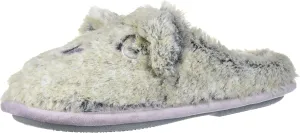Dearfoams Unisex-Child Kids Toddlers faux faux fur Critter Clog Slipper