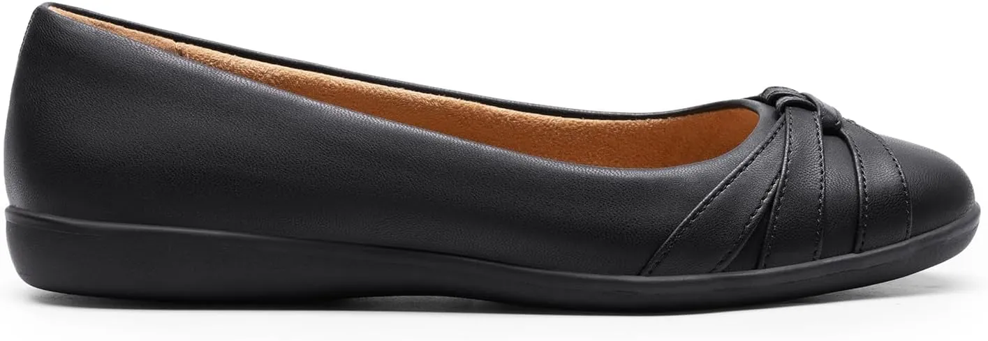 DREAM PAIRS Womens Ballet Flats, Comfortable Round Toe Slip on Dressy Work Office Shoes with Arch Support