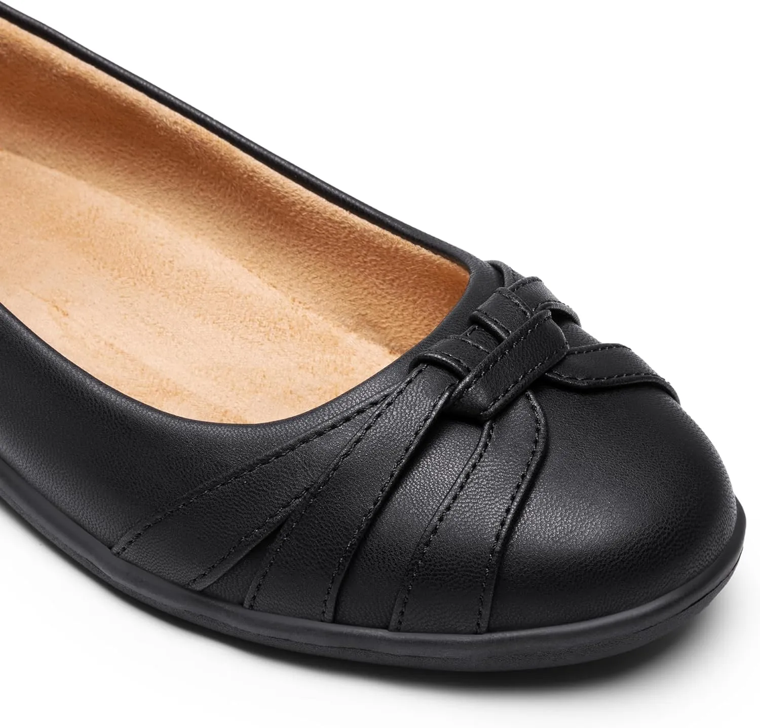 DREAM PAIRS Womens Ballet Flats, Comfortable Round Toe Slip on Dressy Work Office Shoes with Arch Support