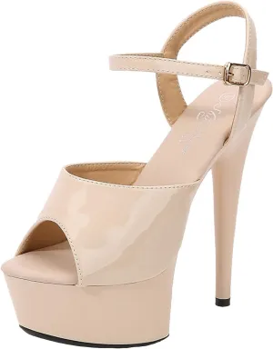 High Heels Stiletto Sexy Solid Color Platform 15cm High Heel Sandals For Women Summer Low Comfort Athletic Sandals