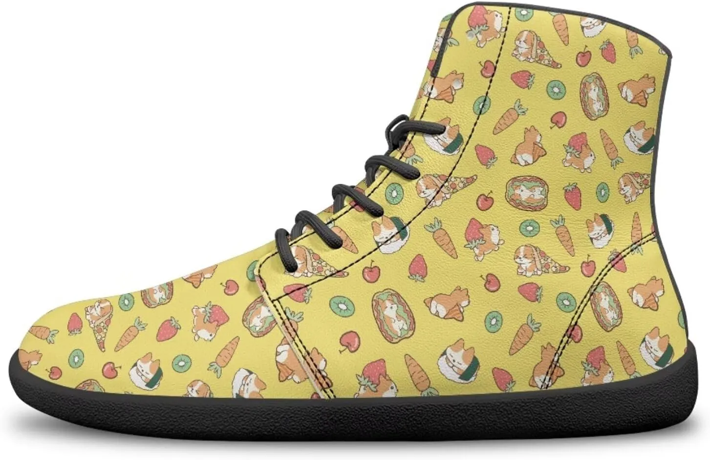 High Top Animal Design Zero-Drop Barefoot Shoes, Wide Toe Shoes for Men - Rubber Sole Running Shoes