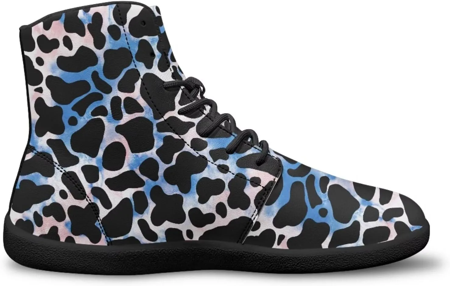 High Top Animal Print Barefoot Running Shoes for Men Grounded Footwear Wide Toe Box Gym Shoes Casual Mens Shoes