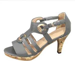 JITUUE womens shoes high heel sandals for women Ladies Elegant Buckle Strap Ankle Peep Toe Sandals Roman Shoes