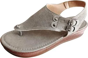 Ladmiple Sandals for Women 2023 Fashion Ankle Strap Flip Flop Sandal Casual Beach Clip Toe Slipppers Shoes Dressy Summer