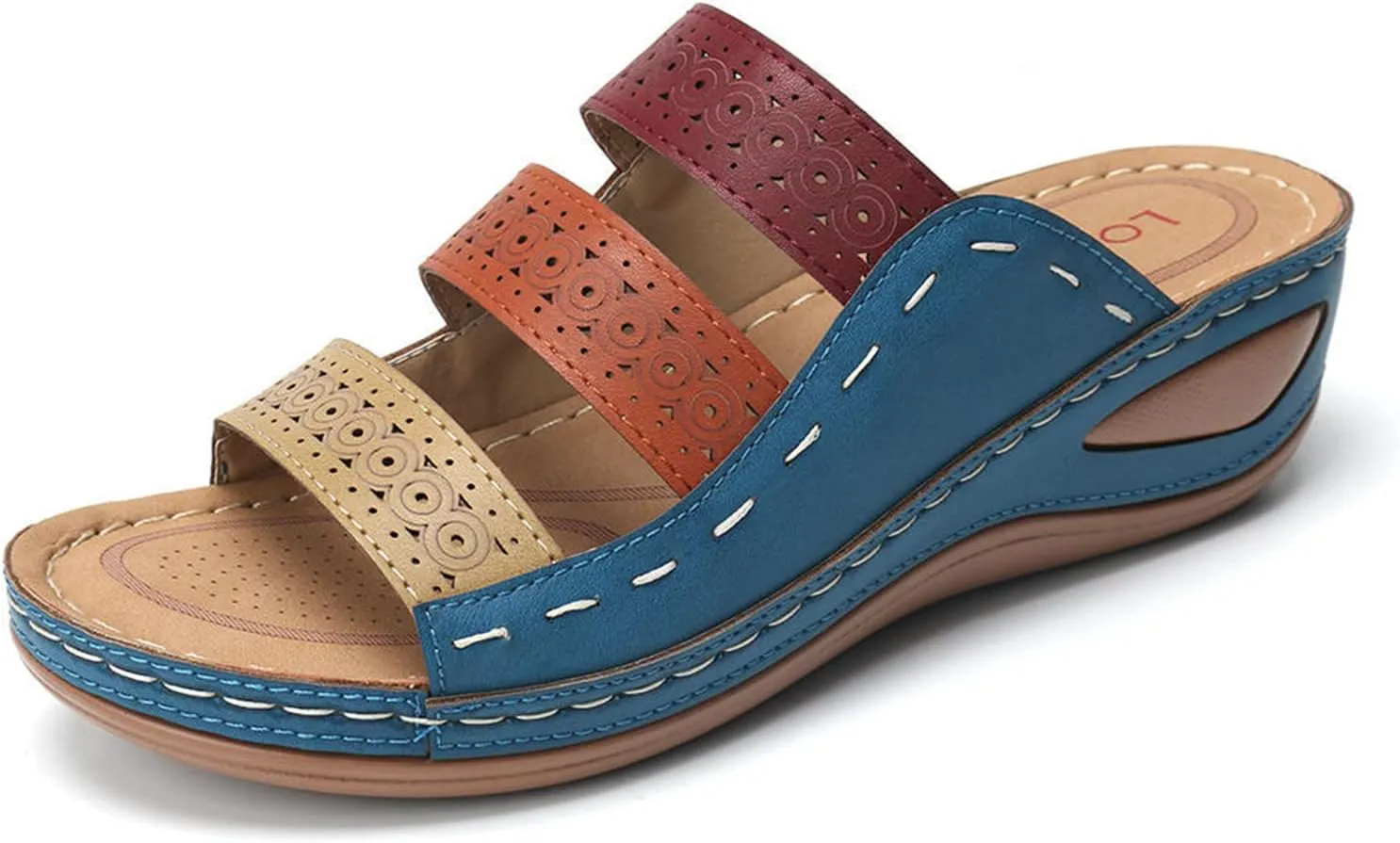 Ladmiple Sandals for Women Casual Summer 2023 Comfy Orthopedic Sandals with Arch Support Slippers Roman Open Toe Shoes