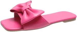 Ladmiple Sandals for Women Dressy Summer,Women's Cute Bow Knot Beach Flip Flops Flats Comfy Casual Platform Shoes Sandal
