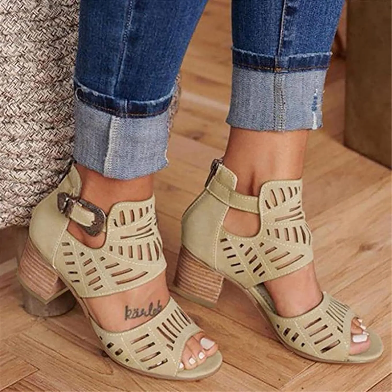 Ladmiple Sandals for Women Wedge,Womens 2023 Comfy Slip-On Sandal Summer Casual Beach Shoes Open Toe Espadrille Platform
