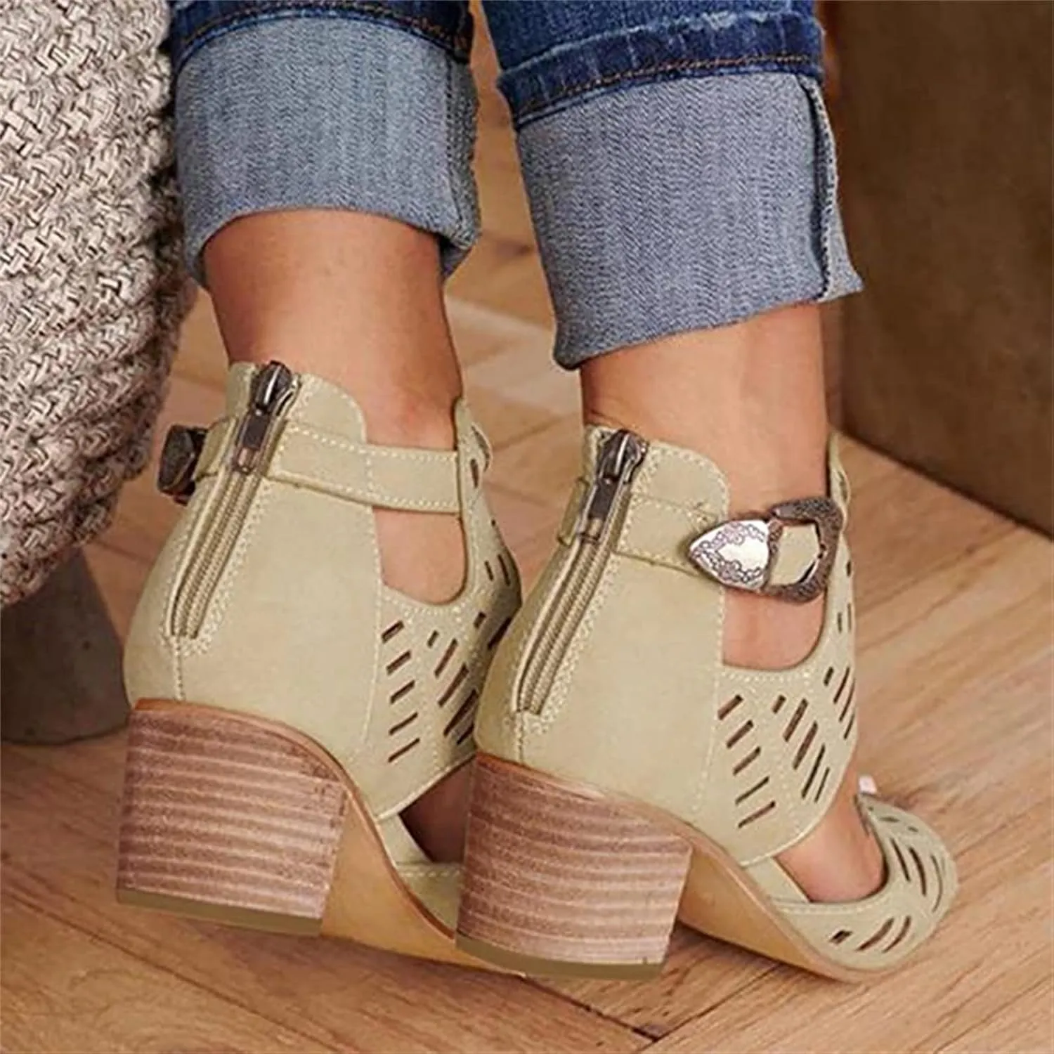 Ladmiple Sandals for Women Wedge,Womens 2023 Comfy Slip-On Sandal Summer Casual Beach Shoes Open Toe Espadrille Platform