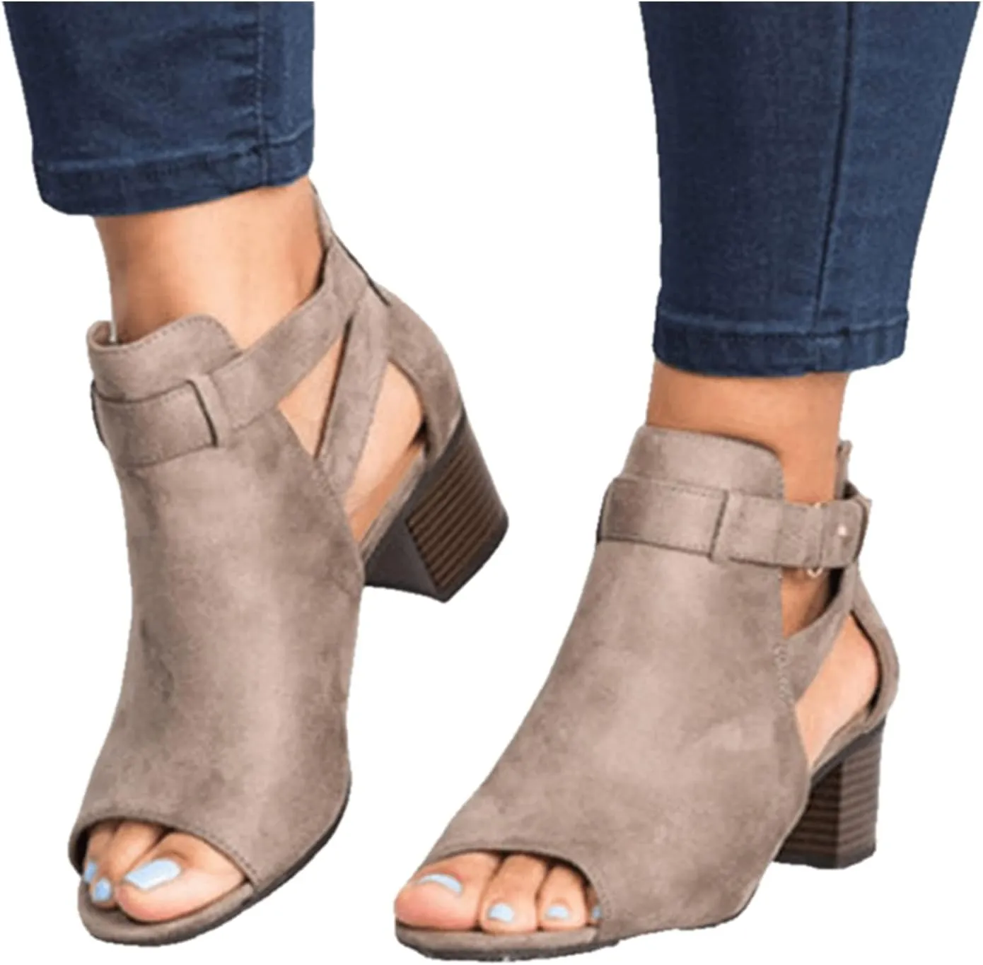 Ladmiple Summer Sandals for Women 2023 Comfy Wedges Ankle Strap Slip On Wedge Sandal Open Toe Casual Heel Platform Shoe