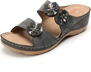 Ladmiple Summer Sandals for Women 2023 Dressy Wedge Orthopedic Flip Flops Sandals Slip On Open Toe Wedges Casual Shoes