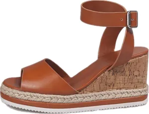 Ladmiple Summer Sandals for Women 2023 Fashion Floral Platform Ankle Strap Wedge Sandals Open Toe Comfy High Heel Shoes