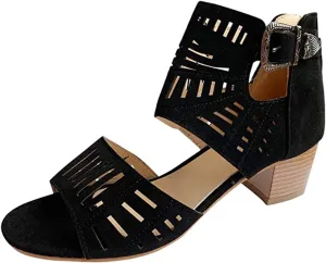Ladmiple Wedge Sandals for Women 2023 Comfy Slip-On Hollow Out Sandal Summer Casual Beach Shoes Open Toe Dressy Platform