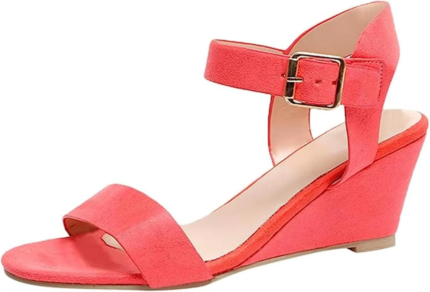Ladmiple Wedge Sandals for Women,2023 Comfy Slip-On Sandal Summer Casual Beach Shoes Open Toe Dressy Espadrille Platform