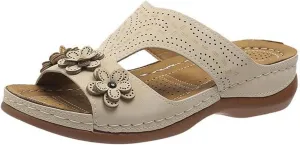 Ladmiple Womens Sandals Comfortable Walking Dressy Orthopedic Slippers Slip On Summer Orthotic Flip Flops With Arch Support