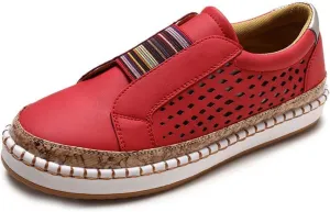 Ladmiple Womens Shoes Dressy Casual Loafers Low Top Canvas Sneakers Slip On Casual Fashion Comfortable Walking Shoes