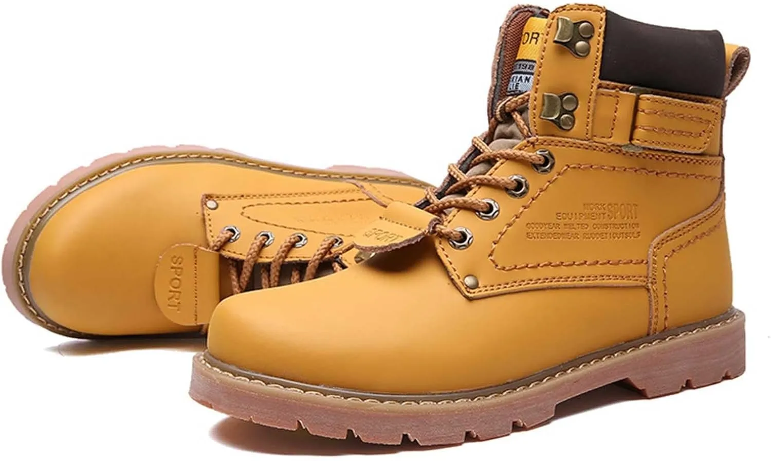 Men Work Boots Steel Toe Hiking Sneakers Fur Lined Ankle Boot Women Safety Toe Shoes Business Casual Lightweight Outdoor Botas Mid Ankle Work Casual Hike Grounded Footwear