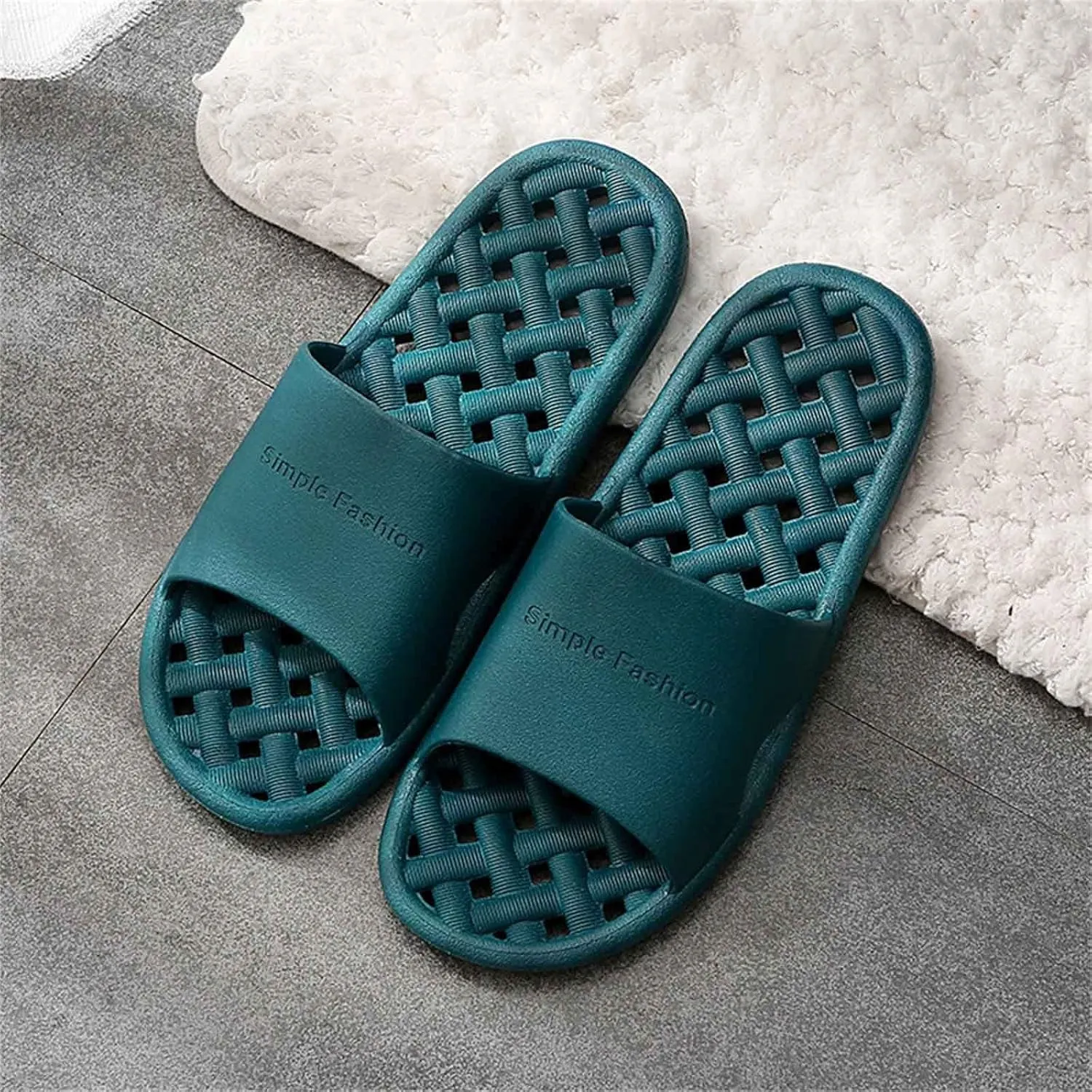 Mens Slides Shower Shoes Women Mens Shower Shoes Slides for Women Public Drainage Hole Indoor Slippers