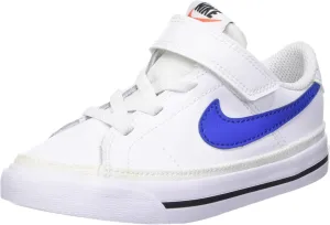 Nike Kids Court Legacy (Infant/Toddler) Sneaker, White/Game Royal/Black, 10 US Unisex