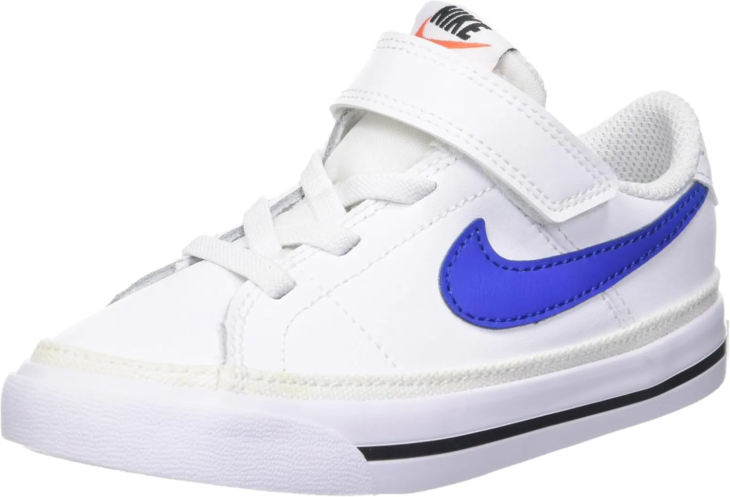 Nike Kids Court Legacy (Infant/Toddler) Sneaker, White/Game Royal/Black, 10 US Unisex