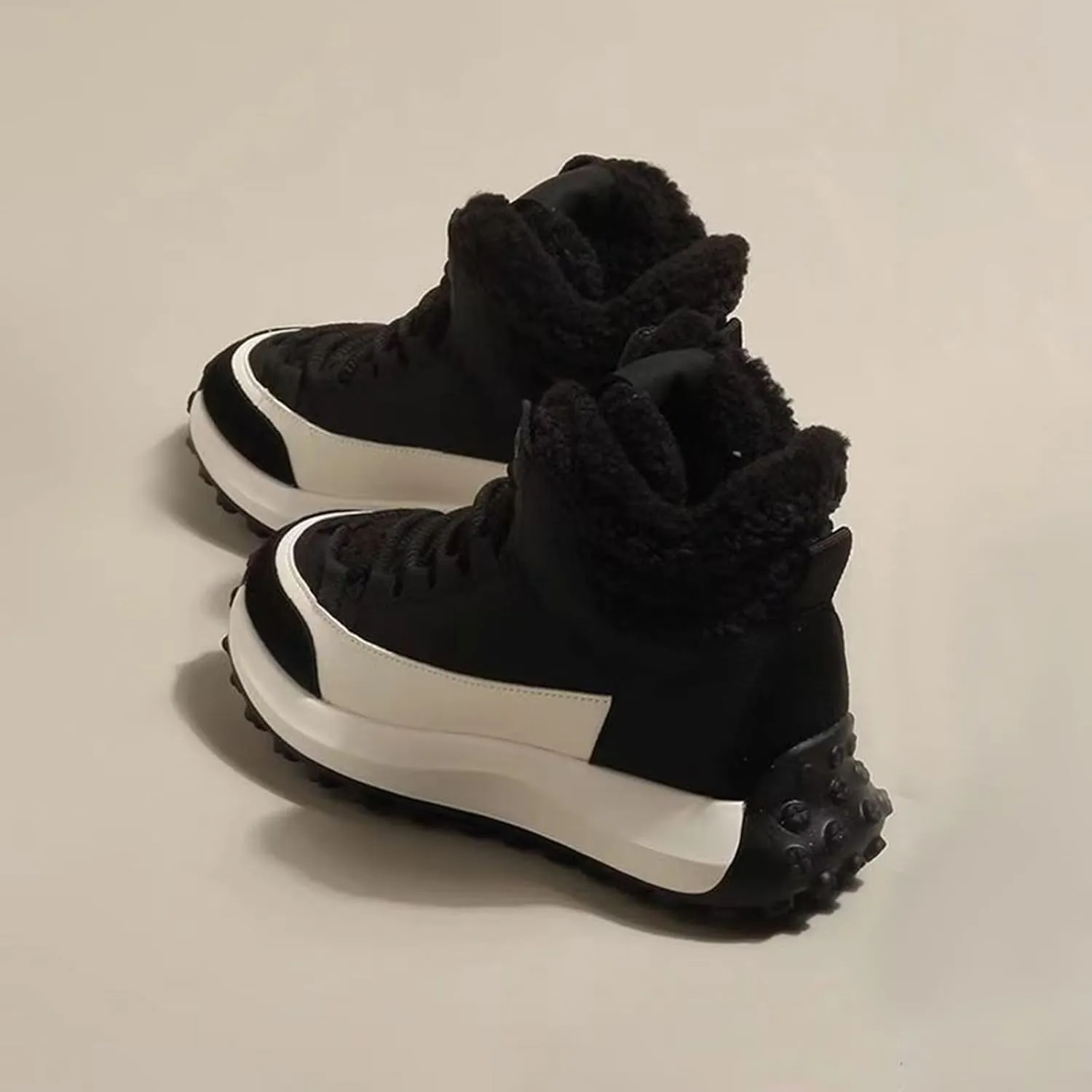 Non Slip Fuzzy Snow Booties For Kids Boys Girls Toddler Warm Thick Shoes Spring Fashion Ankle Chunky Sole Fashion Boots