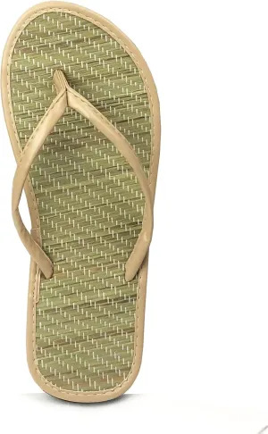 REDVOLUTION Women's Bamboo Sandal Flip-Flops Flats Beach Summer Shoe