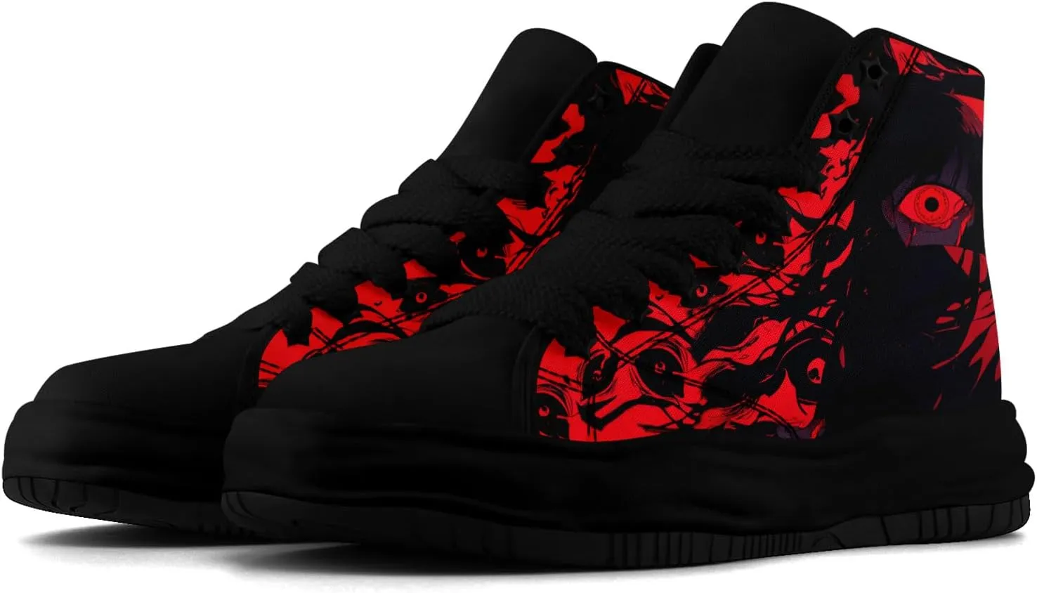 Skull High-Top Canvas Sneakers for Men Women Casual Comfortable Skateboarding Shoes, Gothic Design,Non-Slip Tennis Sneaker