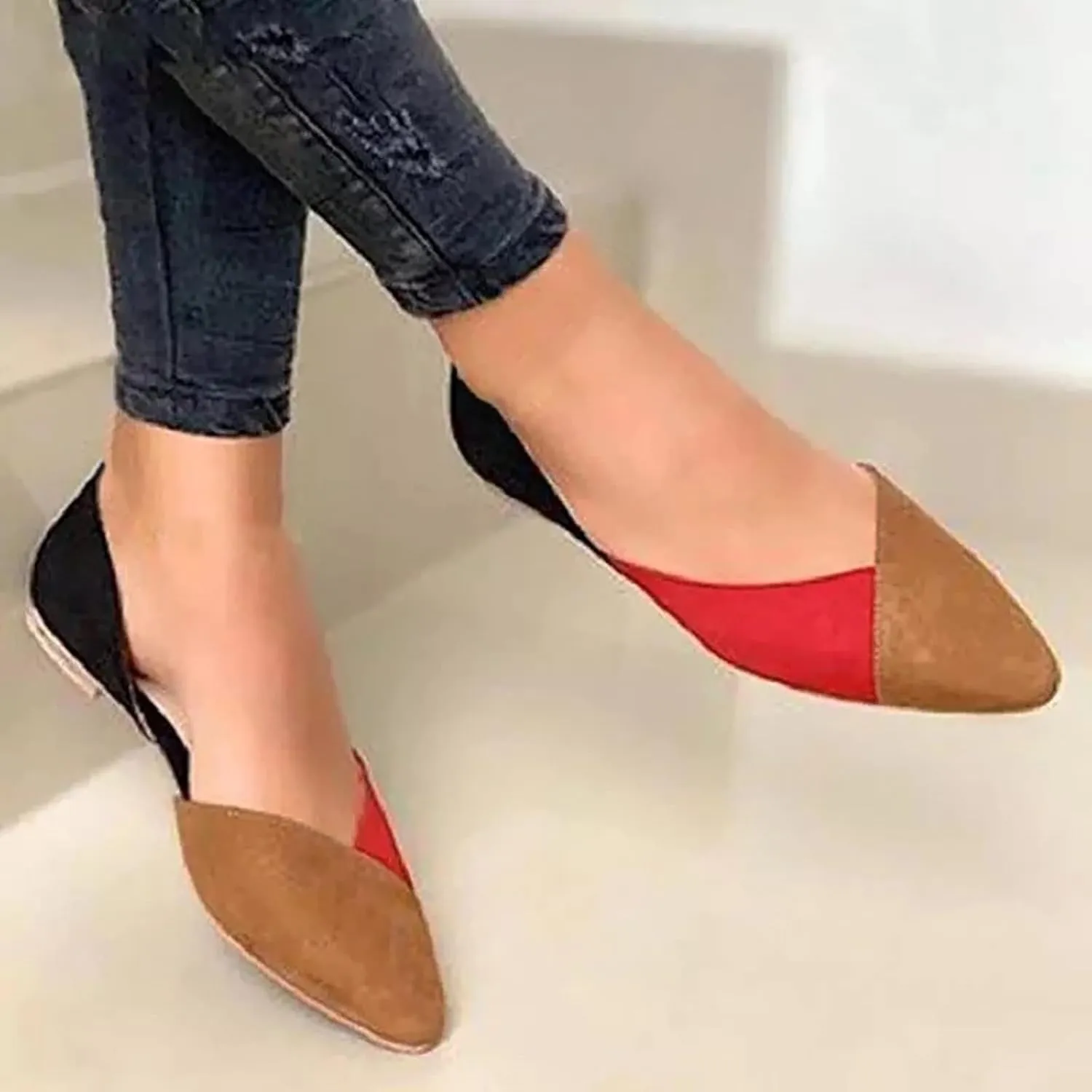 Slip On Shoes Women Pointed Toe Ballet Flats Dressy Loafers Comfort Office Shoes Casual Business Shoes Flat Shoes