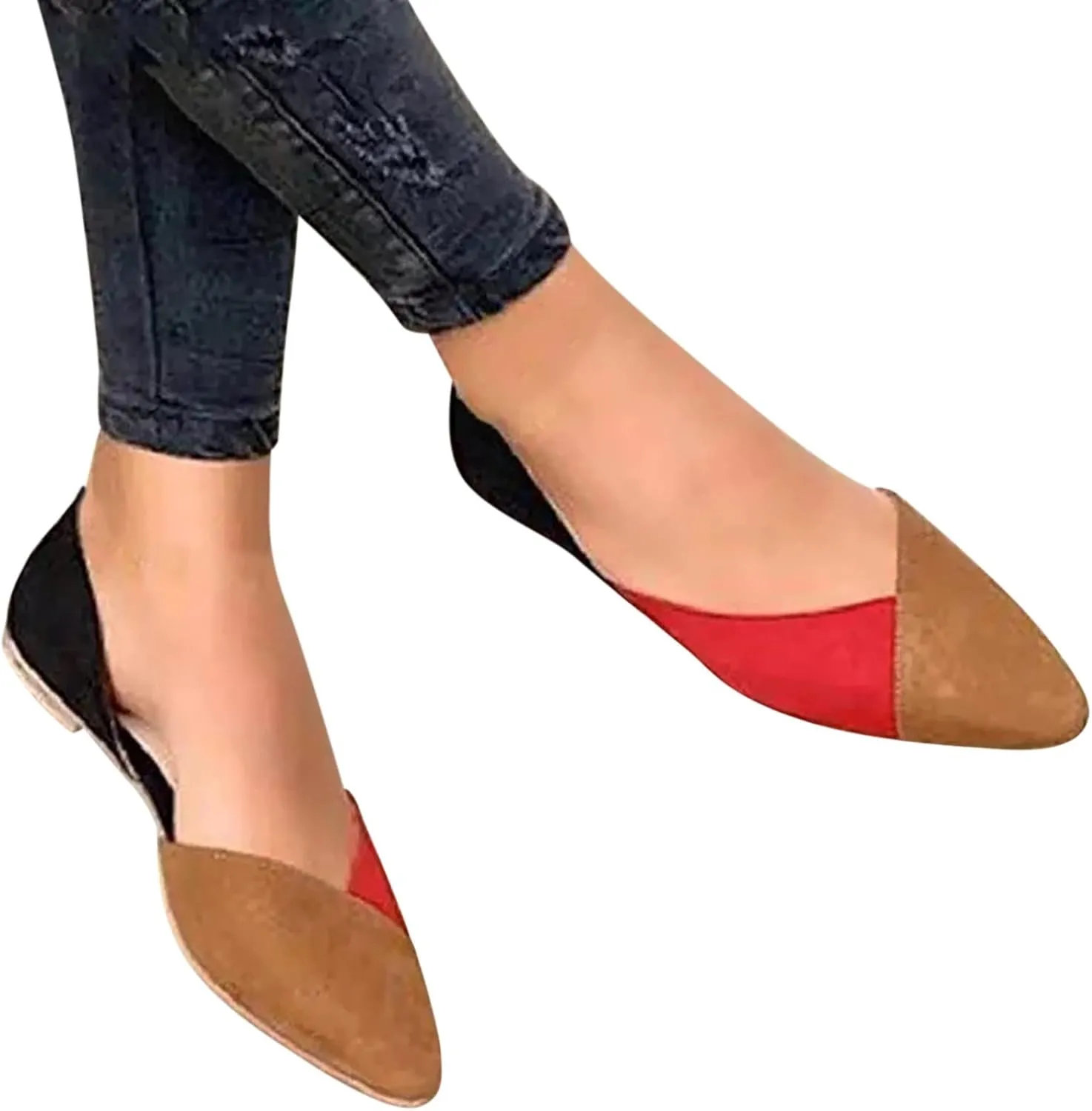 Slip On Shoes Women Pointed Toe Ballet Flats Dressy Loafers Comfort Office Shoes Casual Business Shoes Flat Shoes