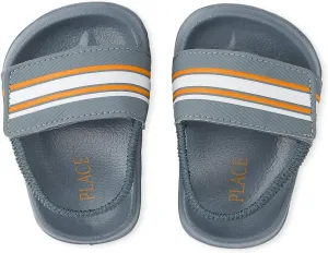 The Children's Place Baby-Boy's Stripe Slides Slipper