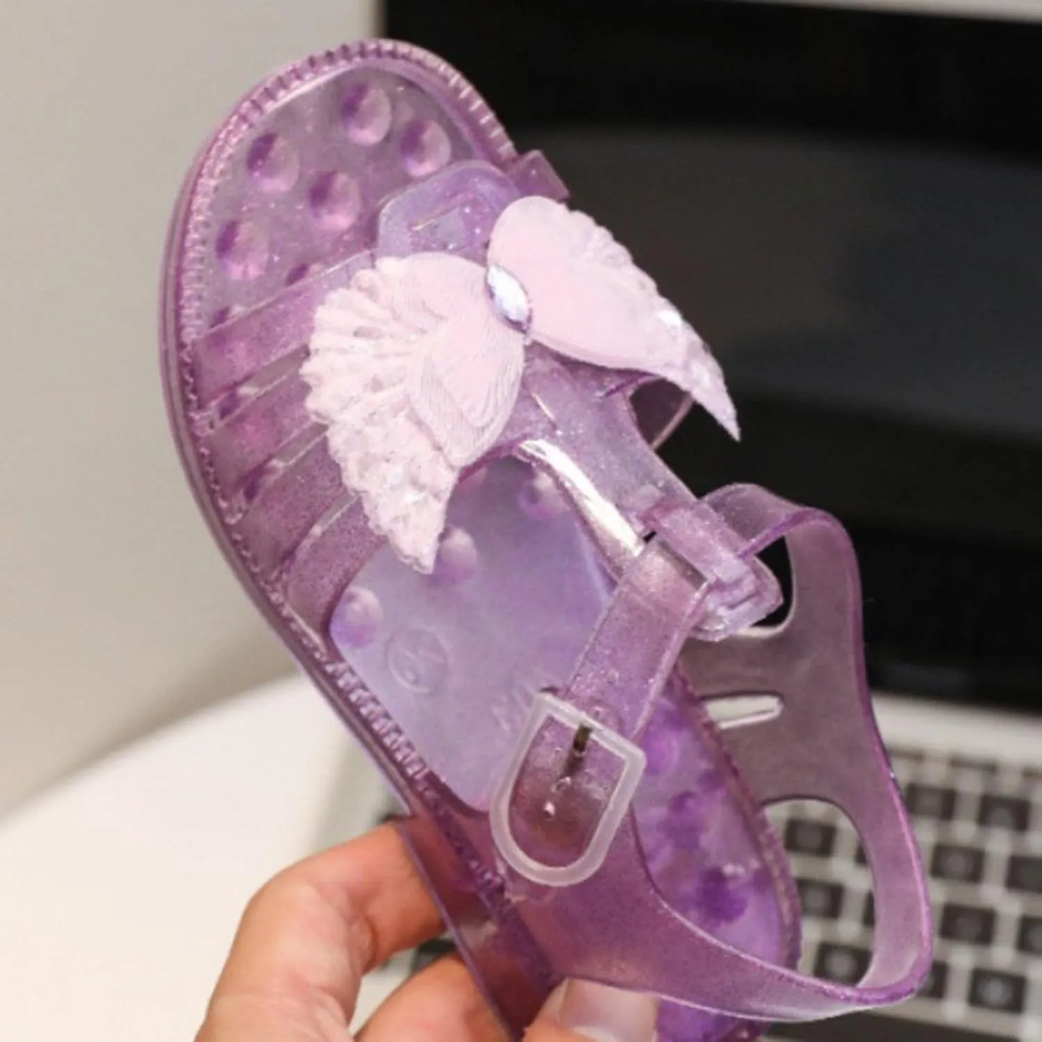 Toddler Boys Girls Double Sandals Sandals For Girls Kids Toddler Dress Up Flat Sequins Butterfly Mary Jane Shoes Summer Casual Sandal Walking Beach Shower Shoes for Boys