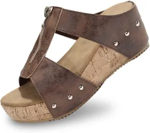 Wedge Sandals for Women Closed Toe Comfortable Dressy Shoes Summer: Summer Beach Bohemia Ankle Strap Causal Outdoor Vintage Casual Hollow Out Orthopedic Comfy Gladiator Platform Sandals