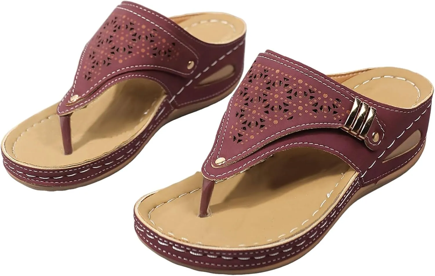 Women Shoes Wedge Heel Platform Sandals Stylish Correctable Bohemian Beach Espadrille Wedges Shoes for Women Sandals
