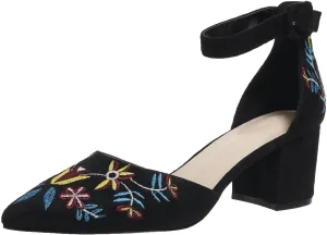 Women's Ankle Strap Pointed Toe Block Heels with Ankle Strap Ladies High Heels Women's Sandals Clear Heels