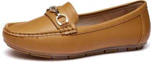 Women's Business Loafers Work Casual Flats Shoes Lightweight Penny PU Leather Slip On Walking Shoes