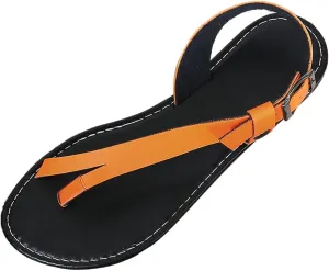 Women's Flat Sandals Comfortable Wide Width Lightweight Beach Shoes Breathable Open Toe Slides Flip Flops with Ankle Strap Metal Buckle Ladies All-Match Walking Thong Sandal