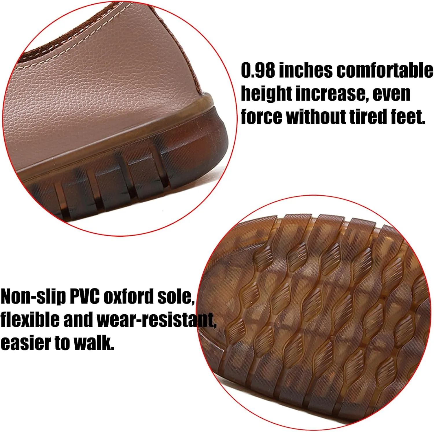 Women's Genuine Leather Soft Bottom Flat Loafers,Elastic Drawstring Slip On Breathable Non-Slip Casual Walking Work Shoes Comfort Mom Shoes