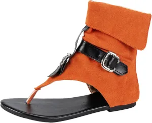 Women's Sandals Summer Flat Thong Sandals Clip Toe Slip on Denim Flip Flops Casual Ankle Short Booties Buckle Shoes